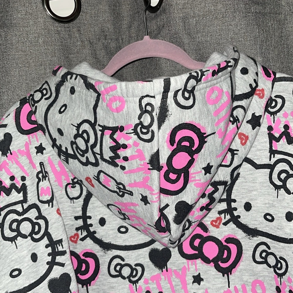 Hello Kitty Gray and Pink Hoodie Jacket - Picture 4 of 4